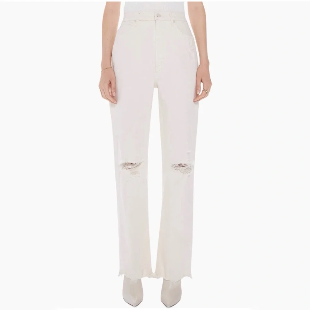 MOTHER SUPERIOR unnatural acts HIGH WAISTED TUNNEL VISION SNEAK wide leg JEANS - Picture 3 of 10